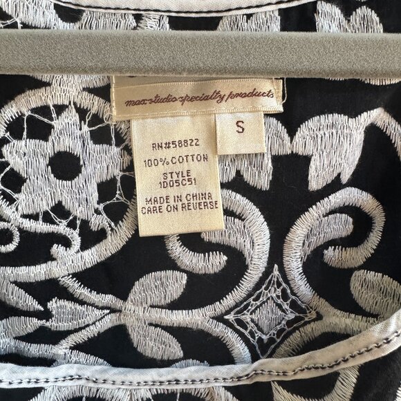 Max Studio Specialty Products Embroidered Sleeveless Dress SZ S Old Money - Picture 2 of 6